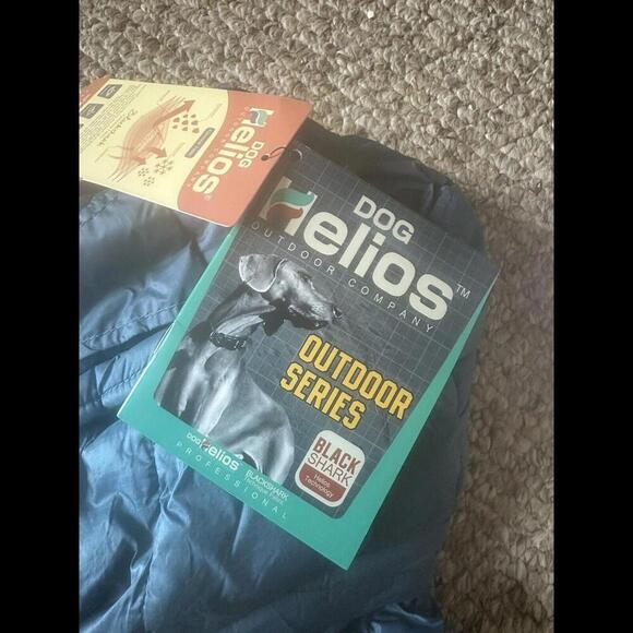 DOGHELIOS Thunder-Crackle Full-Body Bodied Waded-Plush Dog Jacket NWT Small Blue - Picture 4 of 5